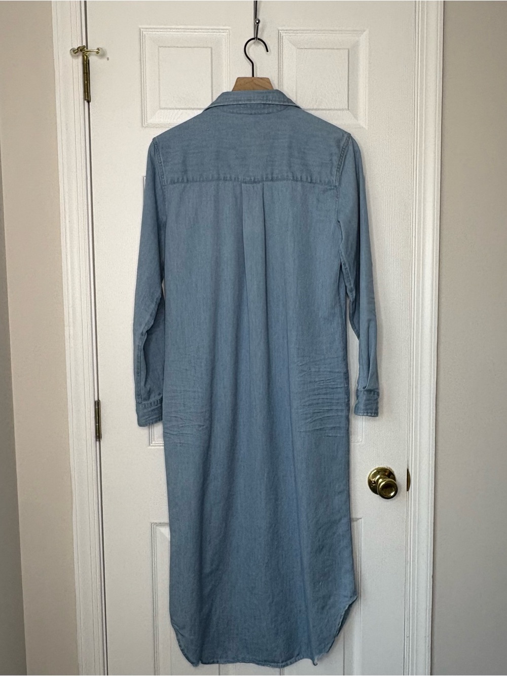 Frank & Eileen Rory Maxi Denim Shirtdress, Classic Blue Wash, XS - Picture 13 of 15